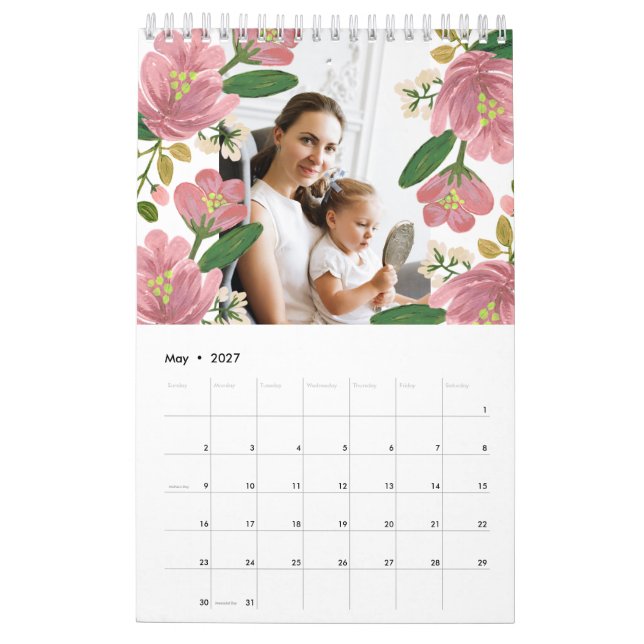 Benutzerdefinierter Blumenkalender Kalender (Mai 2027)