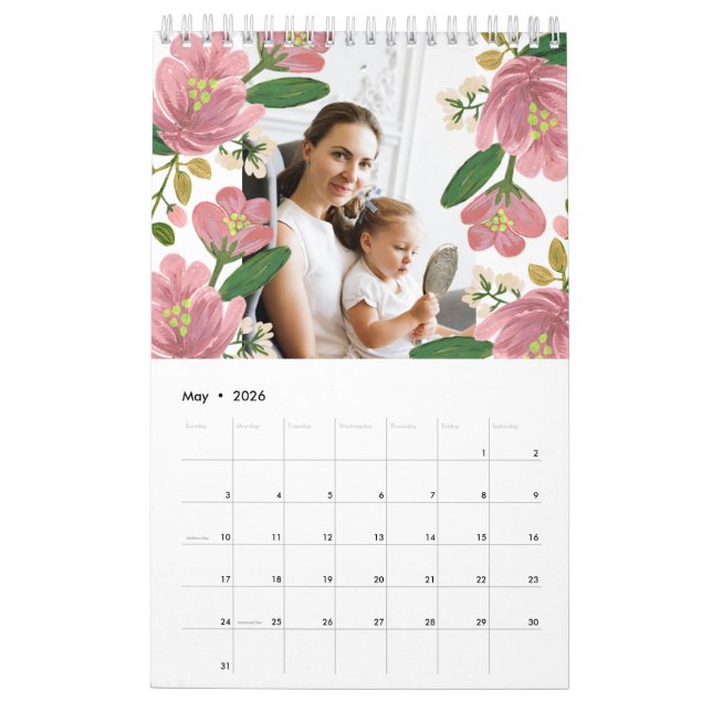 Benutzerdefinierter Blumenkalender Kalender (Mai 2026)