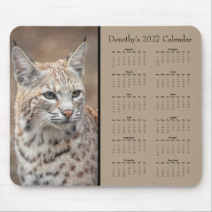 Benutzerdefinierter Bobcat-Schreibtischkalender 20 Mousepad