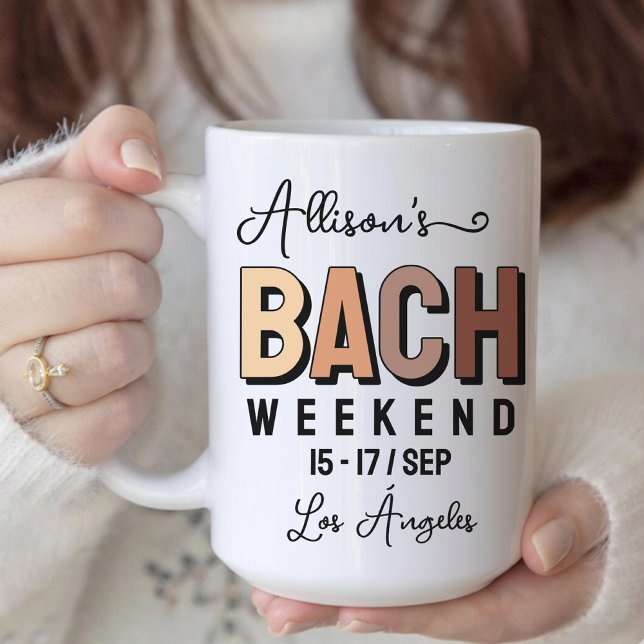 Benutzerdefinierter Boho-Junggesellinnenabschied-B Kaffeetasse (boho bachelorette mug, personalized bachelorette mug, bride squad mug, bridesmaid party mug gift,)