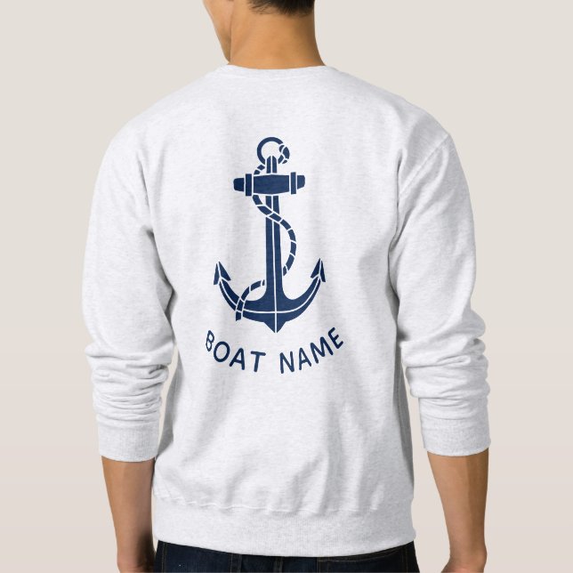 Benutzerdefinierter Boote-Anker-Strand-Trip Sweatshirt (Rückseite)