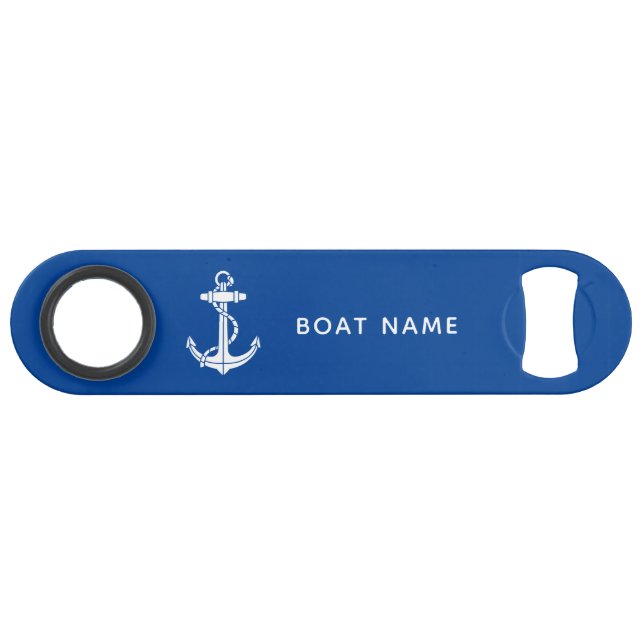 Benutzerdefinierter Bootsanker und Name Speed Flaschenöffner (Vorderseite (Horizontal))