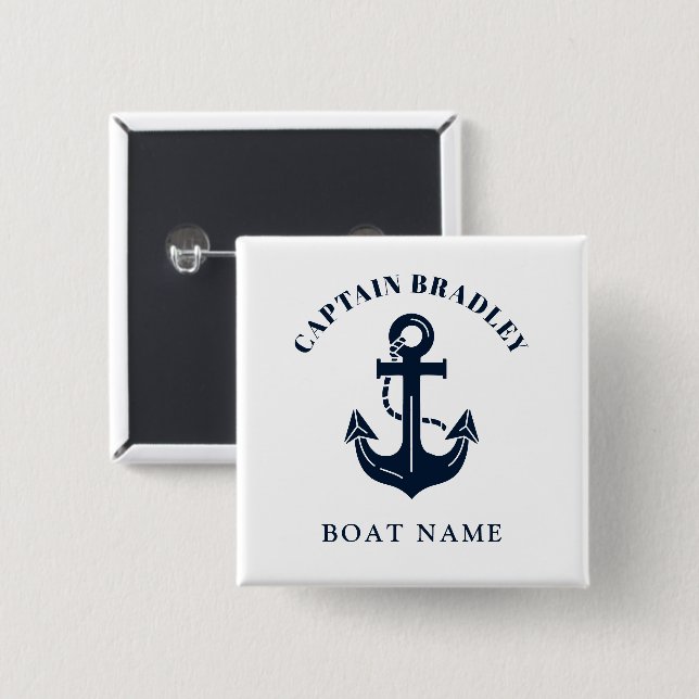 Benutzerdefinierter Bootsname und nautische Identi Button (Vorne & Hinten)