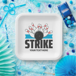 Benutzerdefinierter Bowling Strike Pappteller