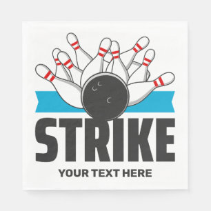 Benutzerdefinierter Bowling Strike Serviette