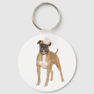 Benutzerdefinierter Boxer Puppy-Hund-Liebe-Schlüss Schlüsselanhänger