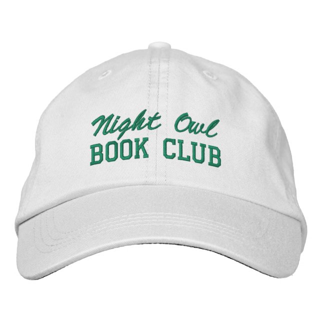 Benutzerdefinierter Buchclub-Name Bestickte Baseballkappe (Vorderseite)