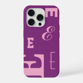 Benutzerdefinierter Buchstabe, Farbige Pop-Monogra iPhone 15 Pro Hülle