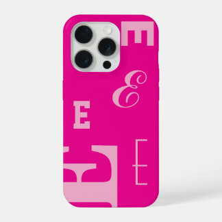 Benutzerdefinierter Buchstabe, Farbiger Monogramm- iPhone 15 Pro Hülle
