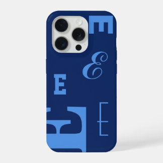 Benutzerdefinierter Buchstabe, Farbiger Monogramm- iPhone 15 Pro Hülle