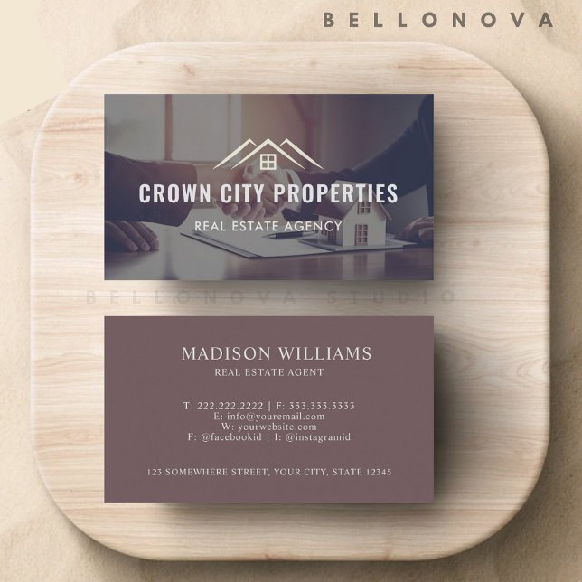 Benutzerdefinierter Business Handshake Real Anwese Visitenkarte (Custom Business Handshake Real Estate Agent Business Card)