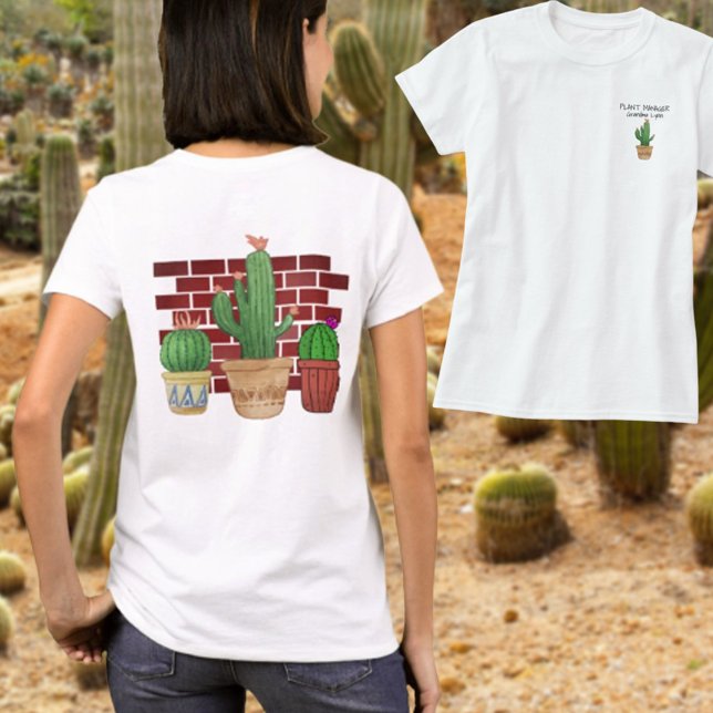 Benutzerdefinierter Cactus Pflanze Manager T-Shirt (Von Creator hochgeladen)