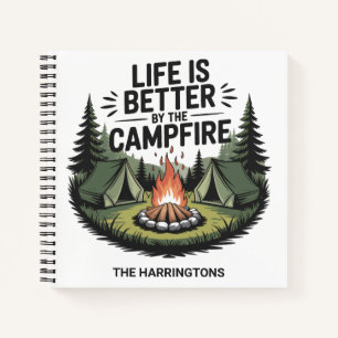 Benutzerdefinierter Camping-Text Notizbuch
