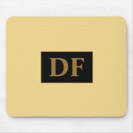 Benutzerdefinierter Champagner mit Gold-Initial-Ma Mousepad