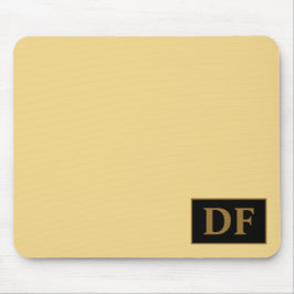 Benutzerdefinierter Champagner mit Gold-Initial-Ma Mousepad