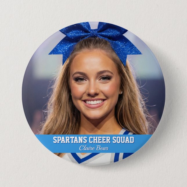 Benutzerdefinierter Cheerleader-Foto-Button Spirit Button (Vorderseite)