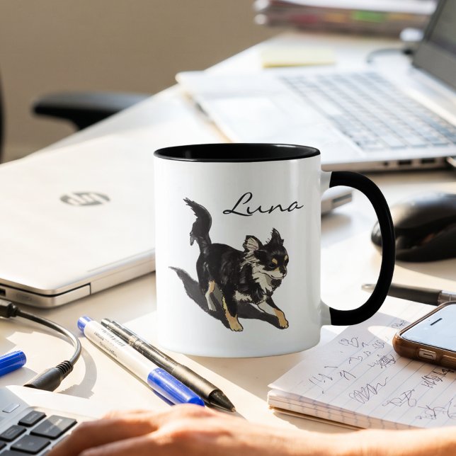 Benutzerdefinierter Chihuahua-Kunstbecher mit pers Tasse (Von Creator hochgeladen)