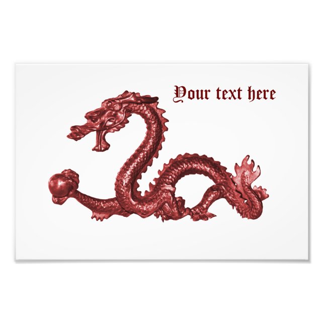 Benutzerdefinierter chinesischer Drachenname Fanta Fotodruck (Vorne)
