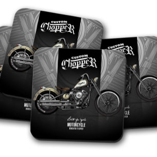 Benutzerdefinierter Chopper Untersetzer   Motorrad