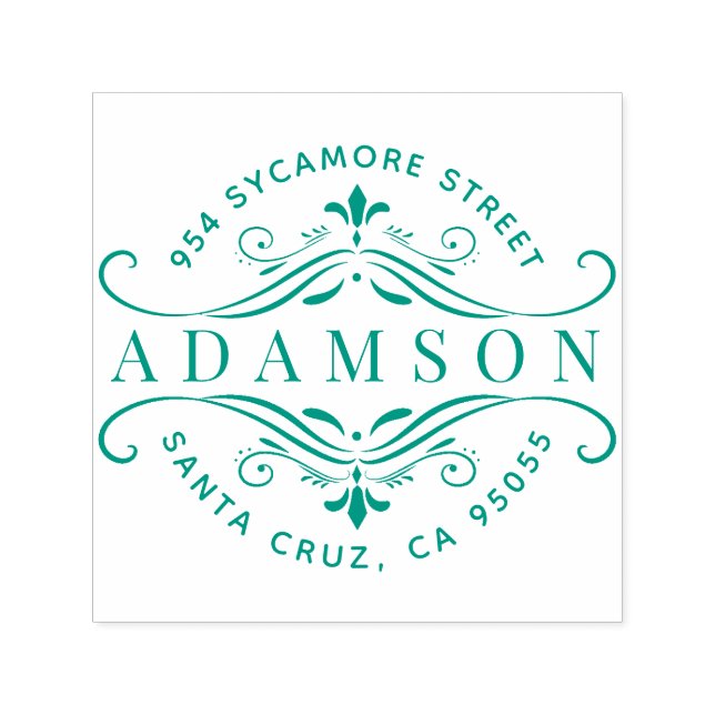 Benutzerdefinierter Circle Familienname Moderne Rü Permastempel (Design)