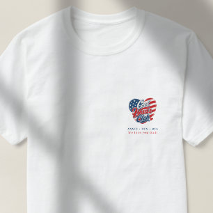 Benutzerdefinierter "Cool Dads Club" Herz Patriote T-Shirt