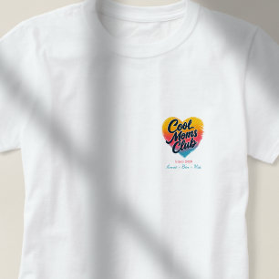Benutzerdefinierter "Cool Moms Club"-Herz T-Shirt
