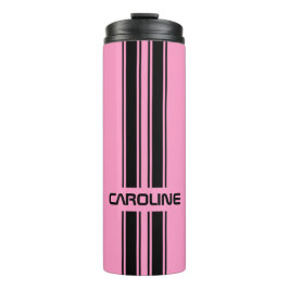 Benutzerdefinierter Cooler Niedlich rosa Schwarzes Thermosbecher