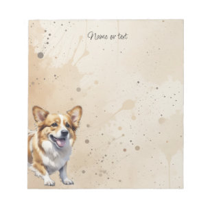 Benutzerdefinierter Corgi Chihuahua Hund Haustier Notizblock