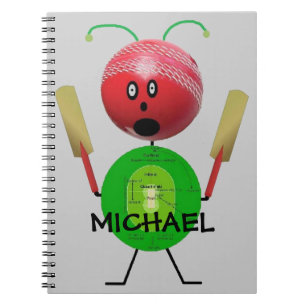Benutzerdefinierter Cricket-Cartoon Notizblock