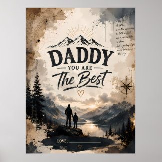 Benutzerdefinierter Daddy Mountain Adventure Poste Poster