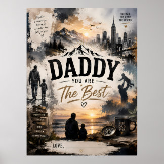 Benutzerdefinierter Daddy You Are The Best Poster