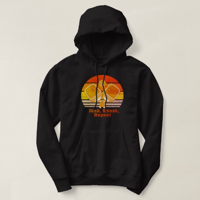 Benutzerdefinierter Dink und Smash Sunset Design P Hoodie (Design vorne)