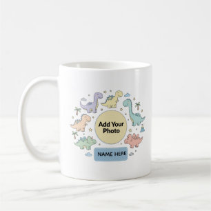 Benutzerdefinierter Dino-Motfotobecher für Kinder Kaffeetasse