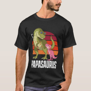 Benutzerdefinierter Dino Papasaurus Papa Vater Lus T-Shirt
