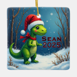 Benutzerdefinierter Dinosaurier roter Bogen Keramikornament