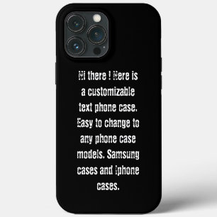 Benutzerdefinierter DIY-Text modern trendy schwarz iPhone 13 Pro Max Hülle