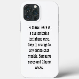 Benutzerdefinierter DIY-Text modern trendy schwarz iPhone 13 Pro Max Hülle