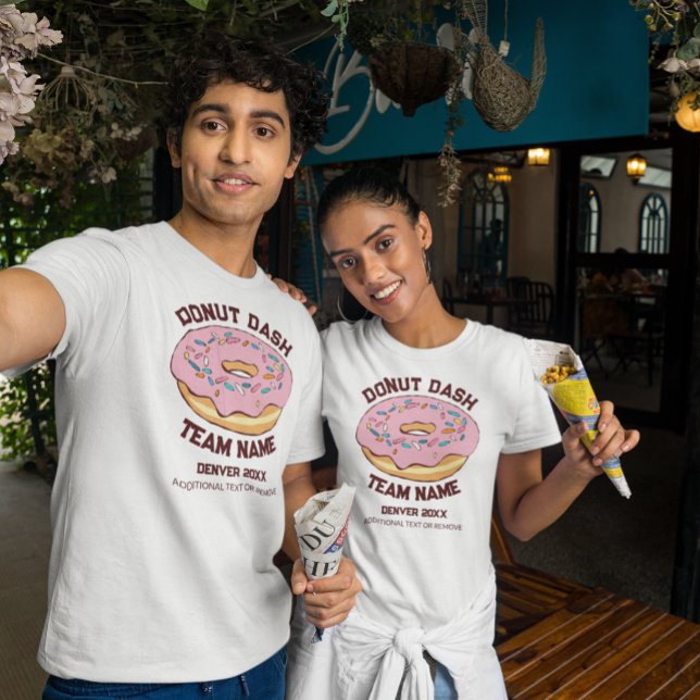 Benutzerdefinierter Donut-Dash-Team-T - Shirt (Von Creator hochgeladen)