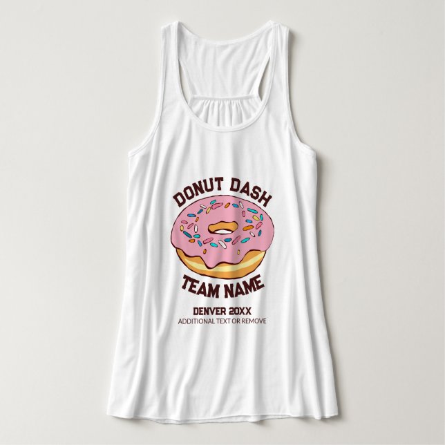 Benutzerdefinierter Donut-Dash-Team-Tank Tank Top (Design Vorderseite)
