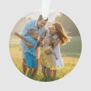Benutzerdefinierter doppelseitiger Familien-Weihna Ornament