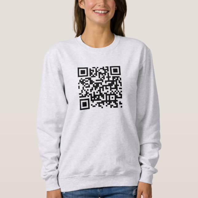 Benutzerdefinierter doppelseitiger QR-Code - Women Sweatshirt (Vorderseite)