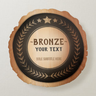 BENUTZERDEFINIERTER DRUCK DIY-MEDAILLE Bronze Cham Rundes Kissen