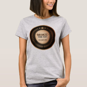 BENUTZERDEFINIERTER DRUCK DIY-MEDAILLE Bronze Cham T-Shirt
