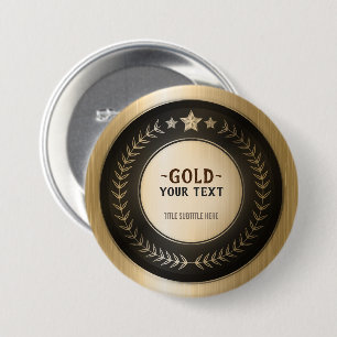 BENUTZERDEFINIERTER DRUCK DIY-MEDAILLE Gold #1 Cha Button