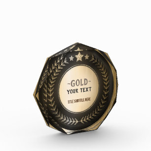 BENUTZERDEFINIERTER DRUCK DIY-MEDAILLE Gold #1 Cha Fotoblock