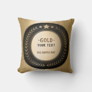BENUTZERDEFINIERTER DRUCK DIY-MEDAILLE Gold #1 Cha Kissen
