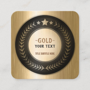 BENUTZERDEFINIERTER DRUCK DIY-MEDAILLE Gold #1 Cha Quadratische Visitenkarte