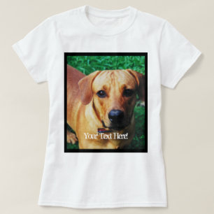 Benutzerdefinierter Druck von Foto und Text T-Shirt