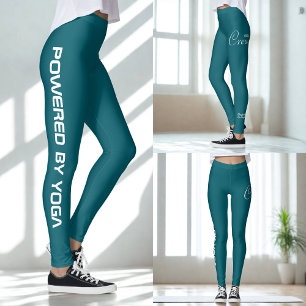 Benutzerdefinierter Druck Yoga-Crew Dark Teal Leggings