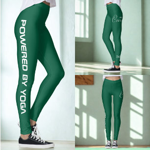 Benutzerdefinierter Druck Yoga Crew Jägergrün Leggings